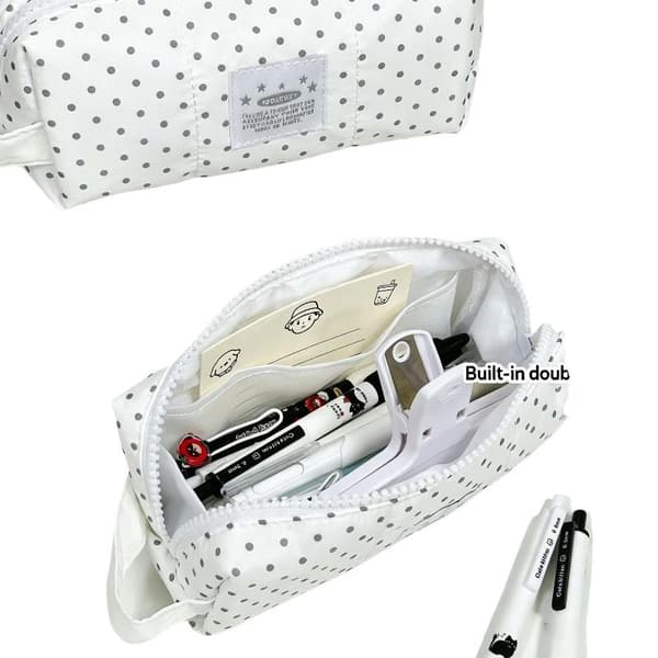 e Polka Dot Pennfodral Brevpappersväska Stor Kapacitet Brevpapper 1pc
