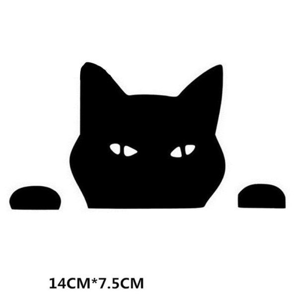 Kissa kurkistaa hauska autotarra Auton tarrat auton puskurille A02