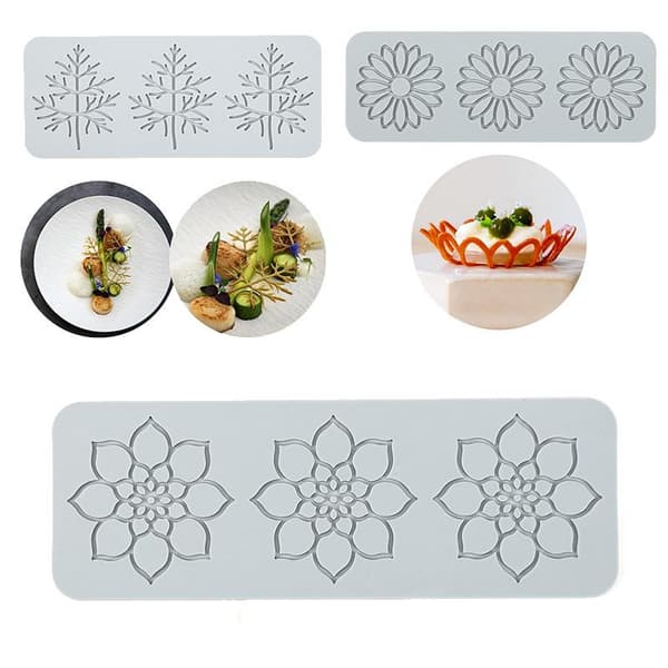 Blomsterblad Blonde Fondantform Silikonepude Til DIY Kage Chokolade LFM111