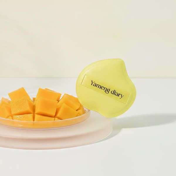 2 delar mangformad marshmallowpuderpuff våt och torr dubbelanvändning