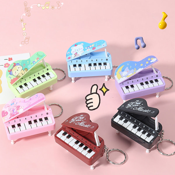 Musik elektroniskt piano Nyckelringar Minimusikaliskt instrumenterar piano Purple