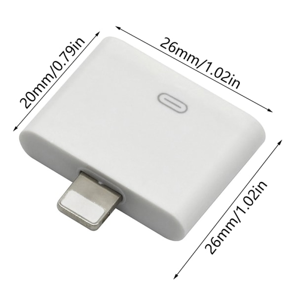 IOS til 30-pin adapter understøtter opladning af datatransmission Compat White