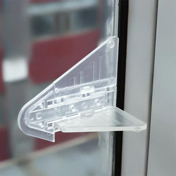Skjutdörrsfönsterskydd Lås Barnlås Säkerhetsfjäril Transparent