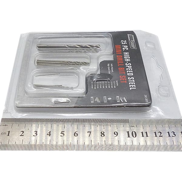 25 stk Mini Micro Twist Drill Bits 0,5mm-3mm W/ Aluminium Hand
