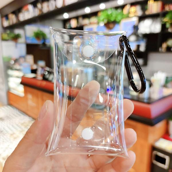 Gjennomsiktig myntpung PVC Clear Mini Damevesker Dame Jenter