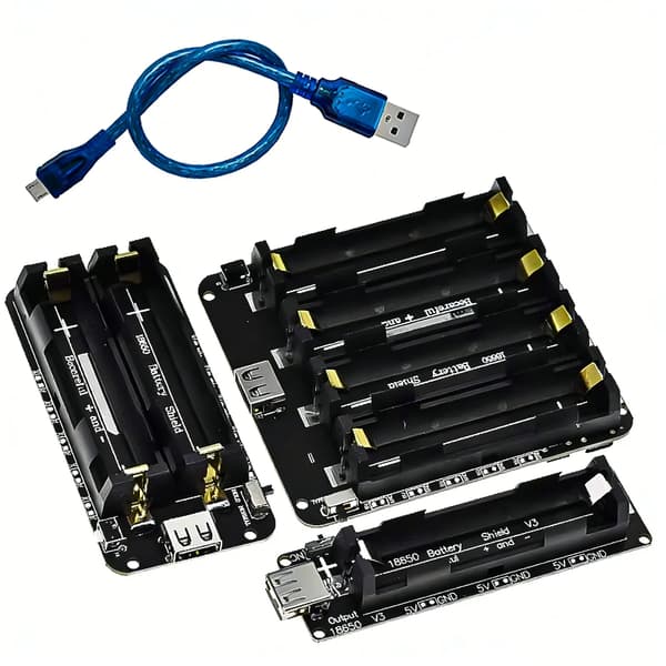 1 stk 18650 batteriholder med enkeltroms batterilading A3