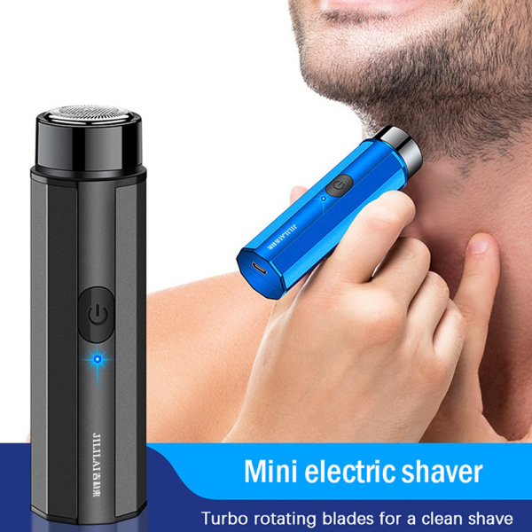 2022 Mini elektrisk barbermaskine til mænd bærbart elektrisk barberskæg Black