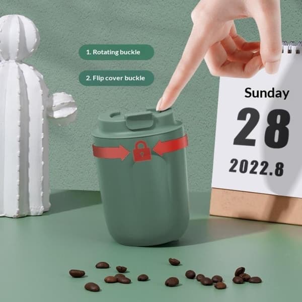 220 ml Mini Isolerad Kaffemugg Vakuum Resemugg Termisk Fläck Black