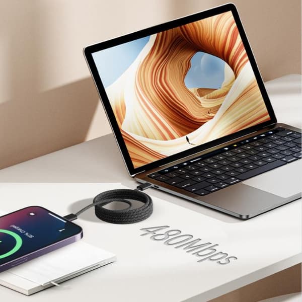 100W magnetisk kabel USB C till typ C snabbladdare för telefon B