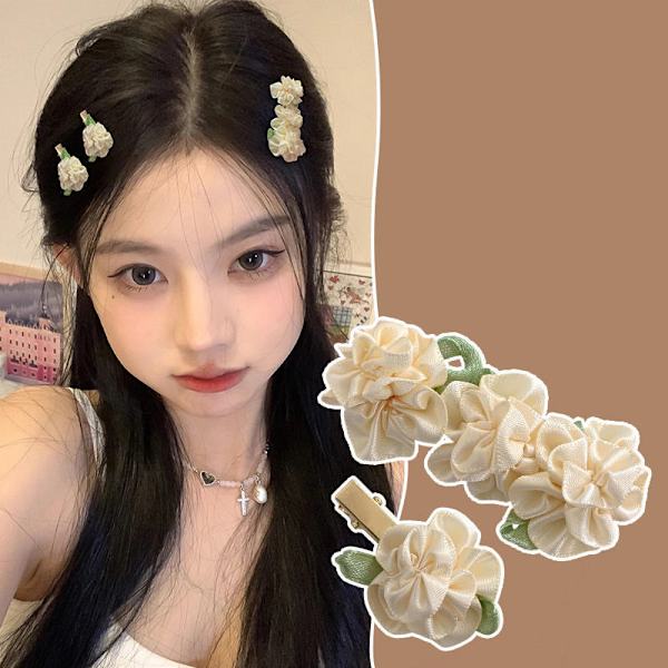 Søt hårklips Jasminblomst Liten hårklype Spring Clip Hår A1