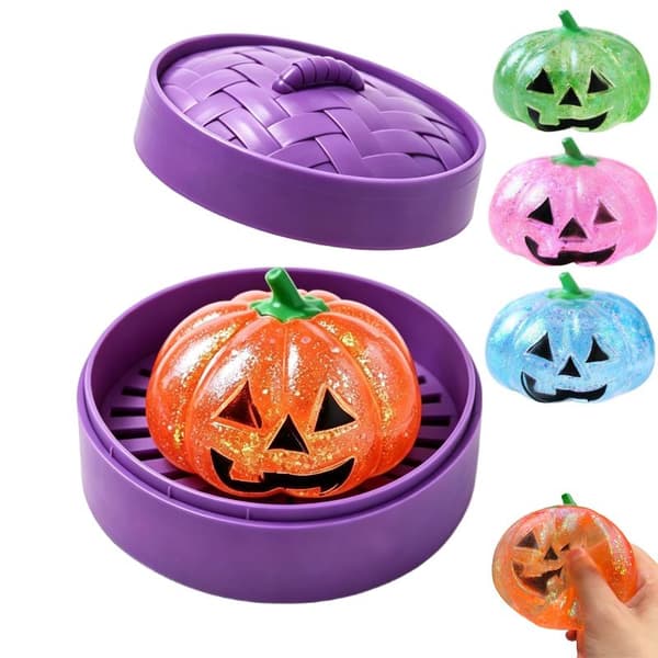 Penge Glitter Spøgelse Græskar Squishy Legetøj Blød Langsom Modstandsdygtighed Sq A10