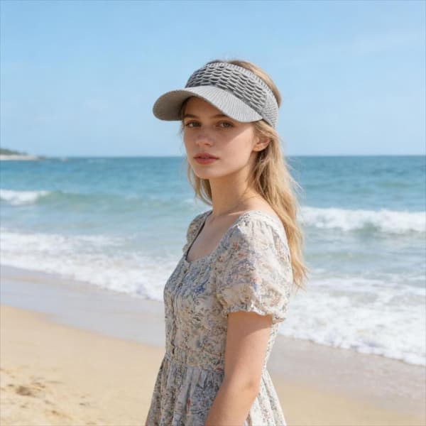 Modeveckad design Enfärgad hatt med stor brätte Utomhus Elasti A2