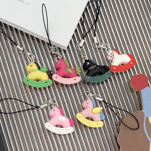 1 stk hestevedhæng telefon lanyard nøglering til piger modefarve A5