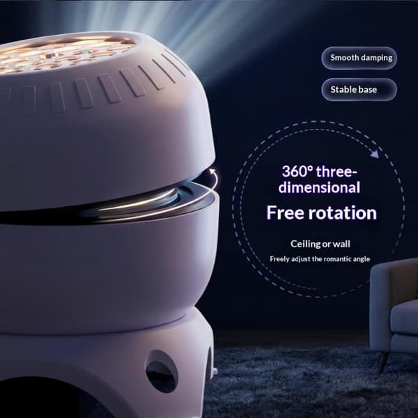 1 sæt LED Ocean Projektor Lys 360° Roterende Dynamisk Natlys A1