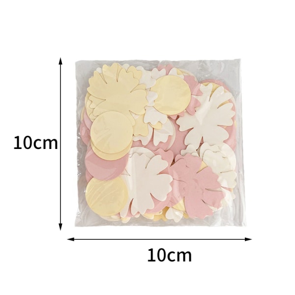 100 stk/pakke Farverige konfetti lyserøde prikker Flower Throw Party Deco A