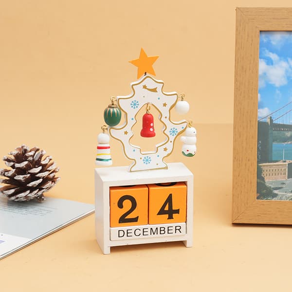 Jul nedtelling kalender blokk gjenbrukbar & langvarig skrivebord Red