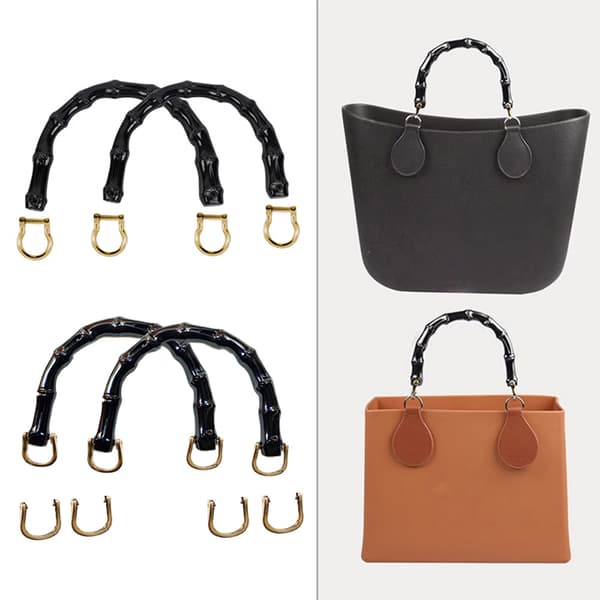 Tote Handle Woven Bag Tilbehør Woven Bag Handle Imitate Bamboo A3