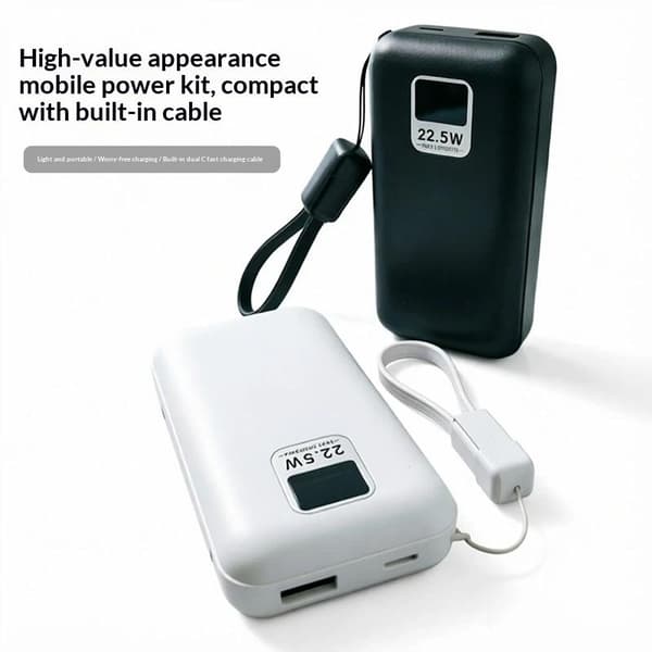 21700 Powerbank Shell Plastikhus til 2 stk. 21700 Batterier Com White A2