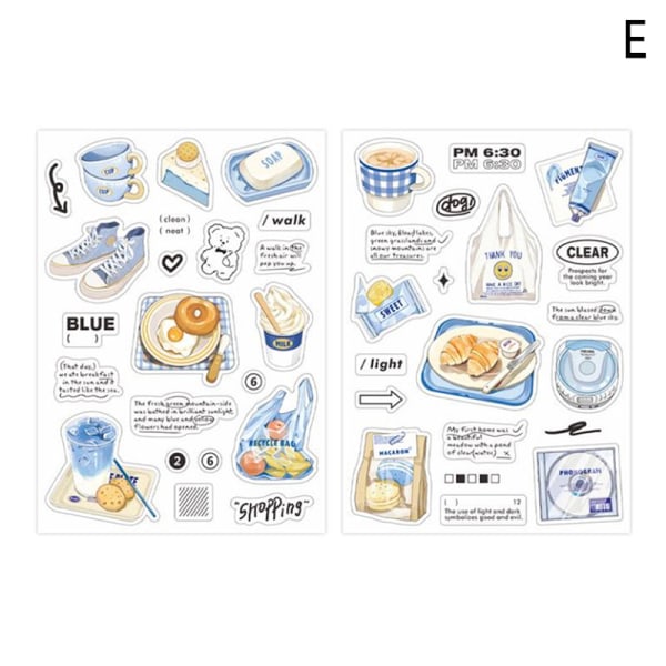 2 ark Simple Snacks Sticker til Scrapbogsplanlæggere DIY Art E