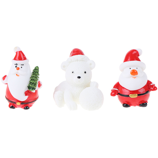 Julenissen Snowman DIY miniatyrfigur Xmas Garden Decor Mi D