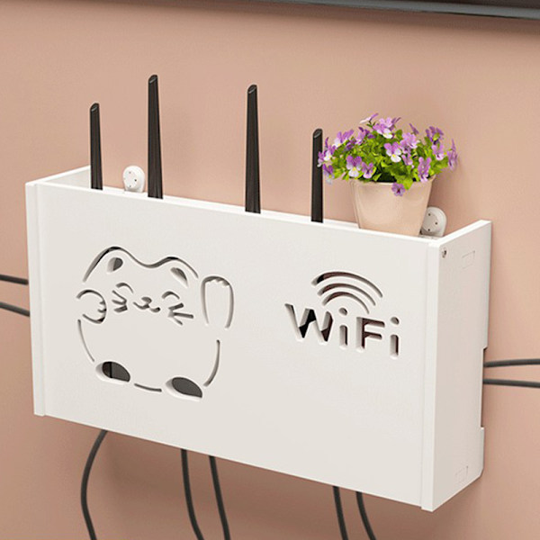 Trådløs Wifi Router Oppbevaringsboks Stue Stikkontakt Wifi Decora B