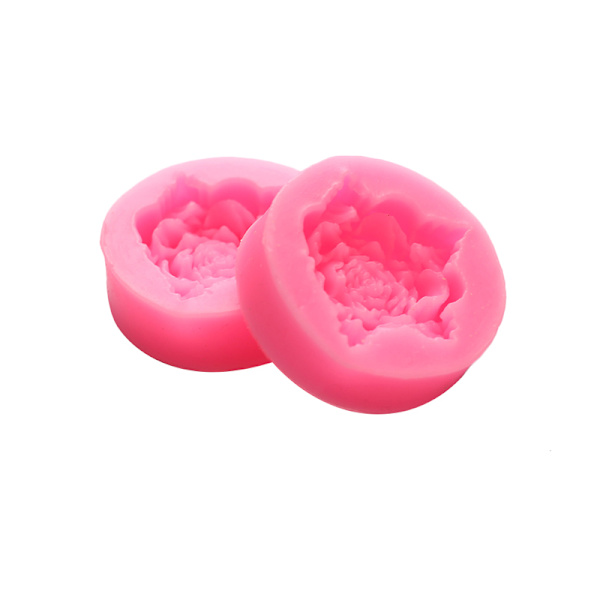 Bloom Rose Silikonkake 3D Blomster Fondant Form Cupcake Candy C