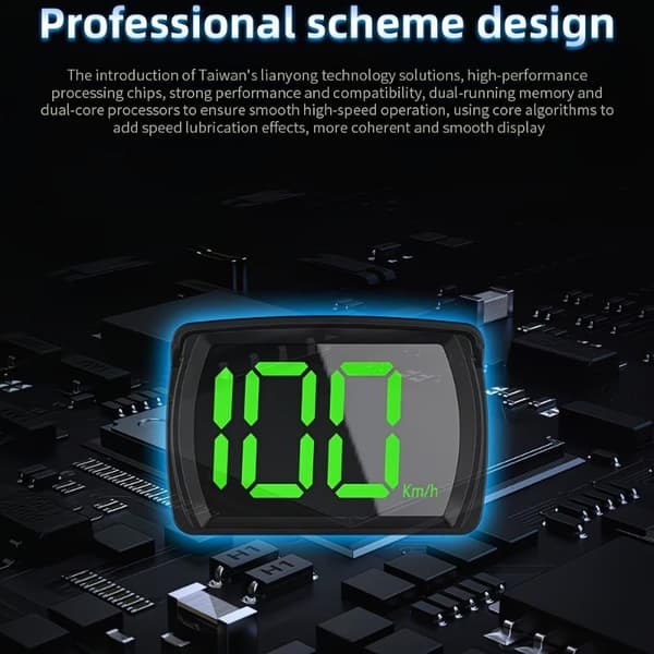 Bil HUD Headup Display KM/T GPS Digital Speedometer Med LED La A1