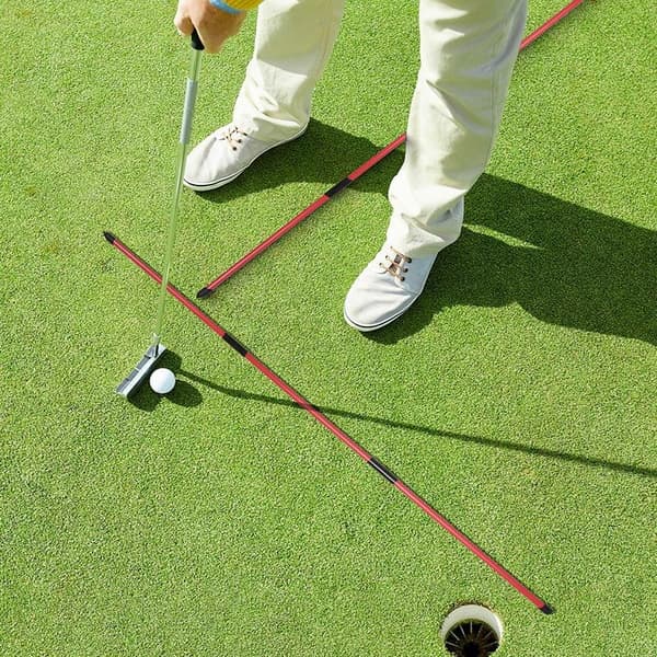 Golf Alignment Sticks Justeringsøvelsesstænger Sammenklappelig Golf Yellow