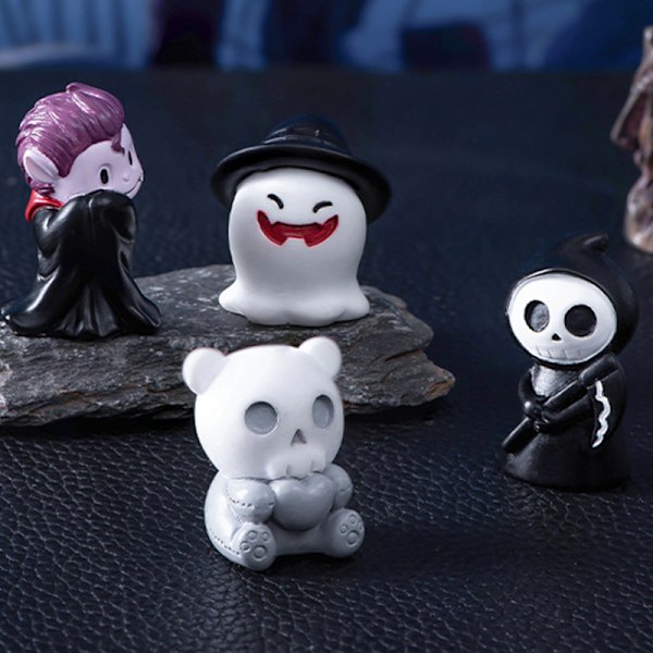 Mini Ghost Wizard Resin Bilpynt Mikro Landskab Dekoration Hal A5