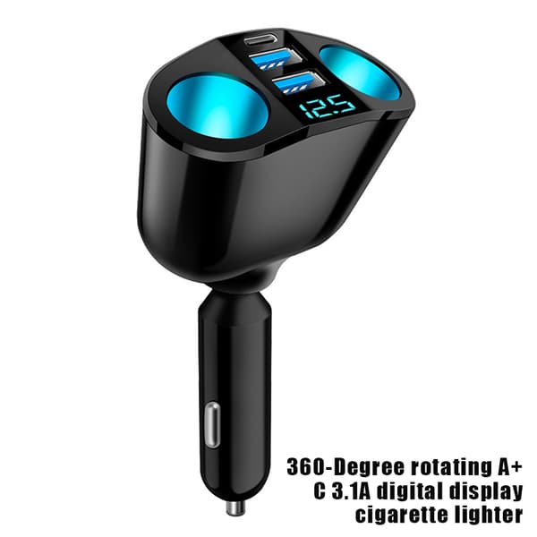 66W QC3.0 Billader 12V/24V Dobbel USB Strømadapter Hurtiglading A2