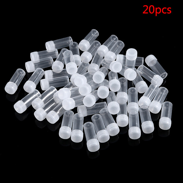 5 ml plastprøveflaske Reagensrør Mini små flasker hetteglass St
