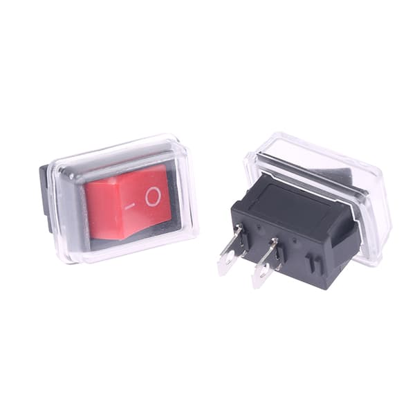 5 Stk Trykknapp Minibryter 2Pin On/Off Vippebryter med wat 1(metal Black)
