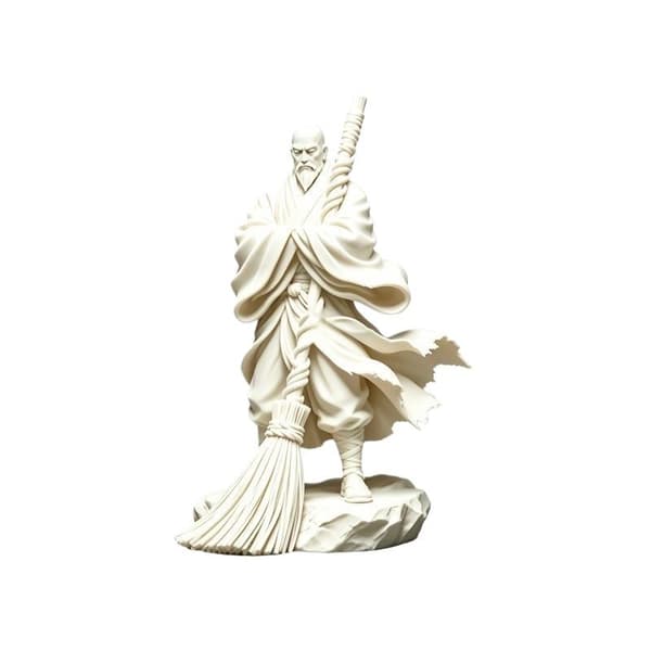 1 st Zen Orientalisk Munkfigur Flödande Robe Tesalong Meditati