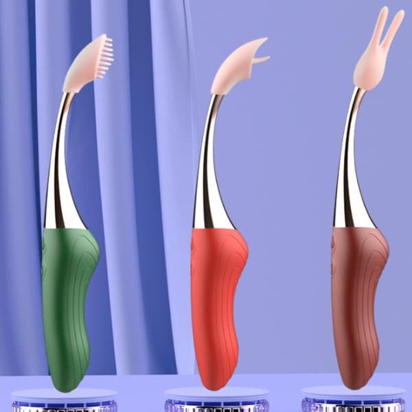 Högfrekvent G-punktsklitorisstimulator Kvinnlig Vibrerande Massage Red Set