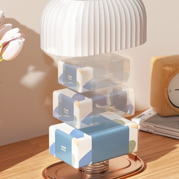 Tissue Box Serviettholder Container Automatisk Lifting Tissue Box White
