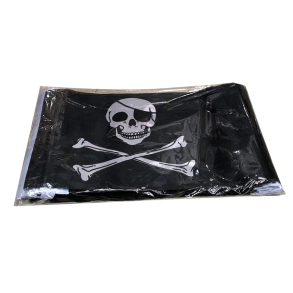 10st och Crossbones Jolly Roger Pirates Hand Flagga 21x14cm 10pcs 14*21cm