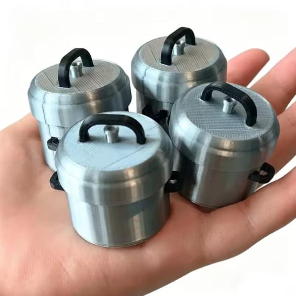 Trykkoker 3D-print dekompresjonsknapp fingerklikker Silver