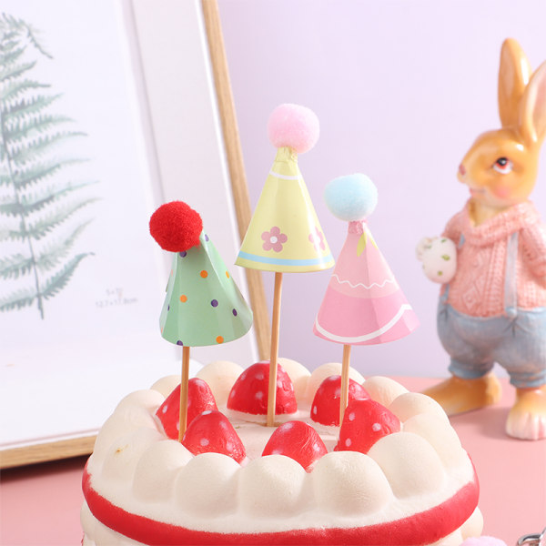 10 stk Minilue Bakekake Topper Dukkehuslue Bursdagslue Ch 4#-10Pcs