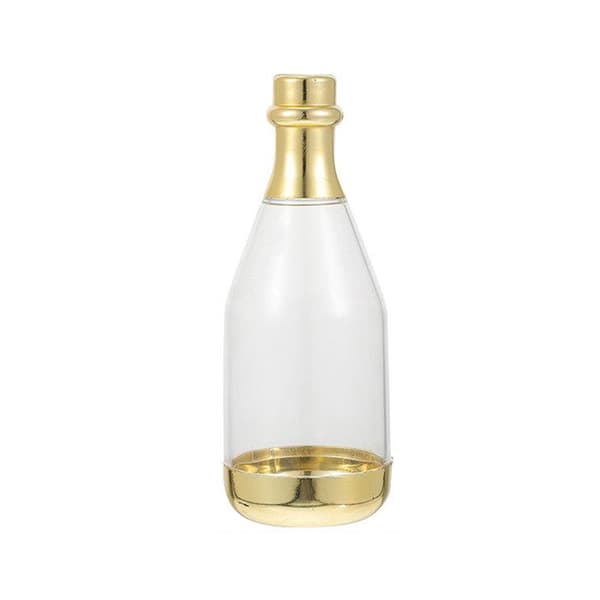 Chocolate Candy Plastic Box DIY Champagne Flaske Bursdag Weddi Gold