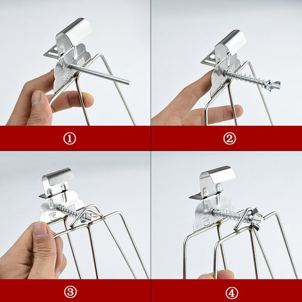 Roast Duck Clip Krokbeslag for grill Vertikal spyd Trav 48cm