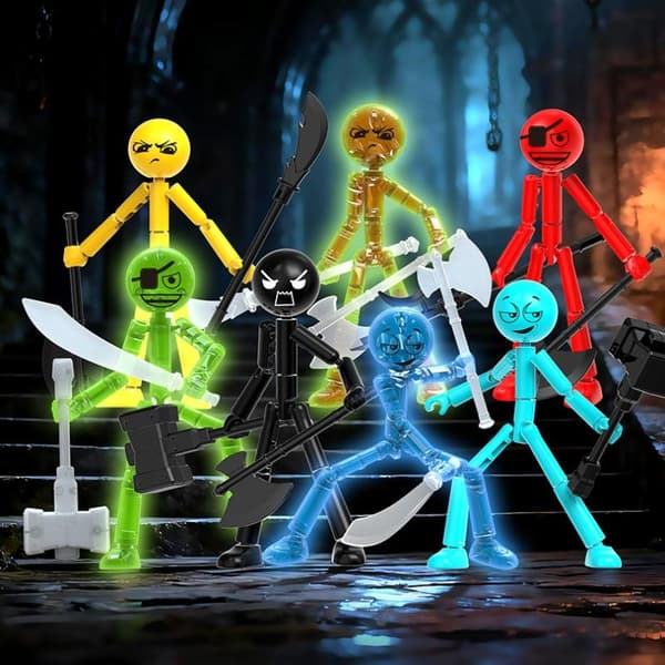 1 set människor rymmer stickman rörlig monteringsbyggsten A7