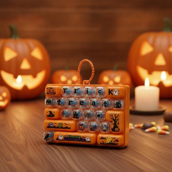 e Halloween-tema 26-tasters tastaturknap legetøjsposepynt 1pc