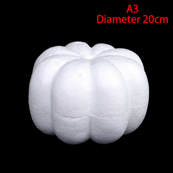 Skum Gresskar Hvit Blank Halloween Jul Simulering Gresskar 20cm