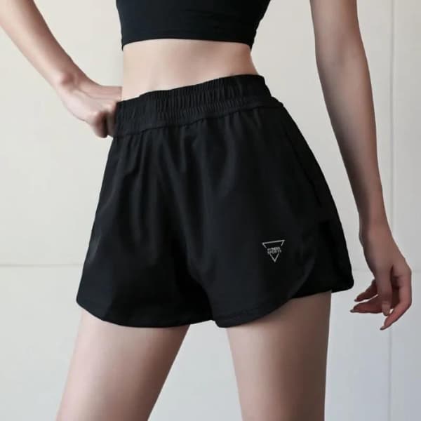Yogashorts Kvinner Trening Elastisk Løpe Trening Kort Leggings A M