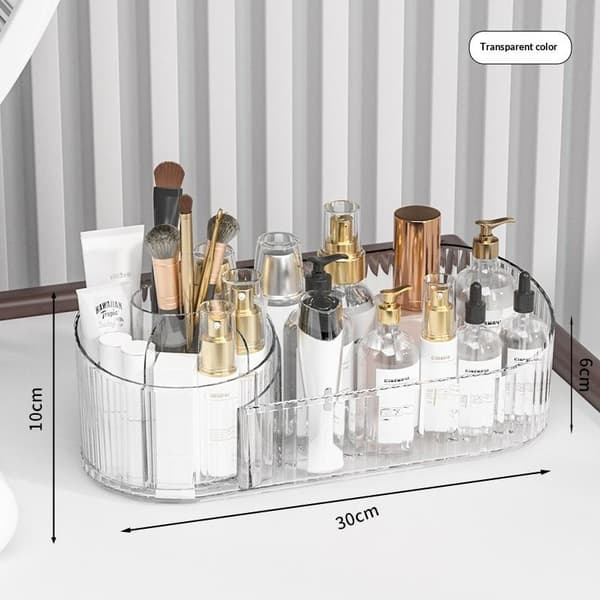 Stor kapacitet roterende makeup-organizer med opdelte rum A2
