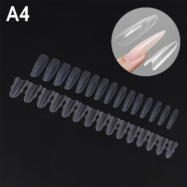 60 st Poly Dual Forms Nagelgelform Snabba byggtips Nagel Ex A4