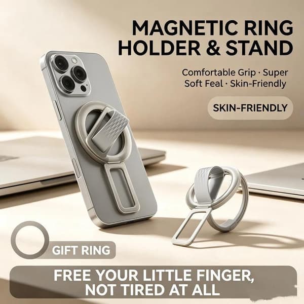 180° rotasjon magnetisk telefonring for telefongrep universell magn A2