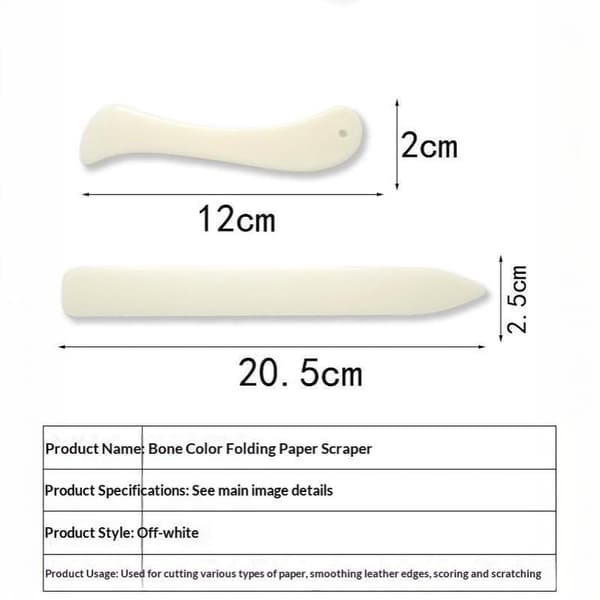 2 st benfärgade origamiskrapverktyg med slät kant, hållbart material