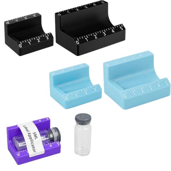 1/2 st 3D-utskrift flasketikettapplikator applikationsdekal Al Black Small