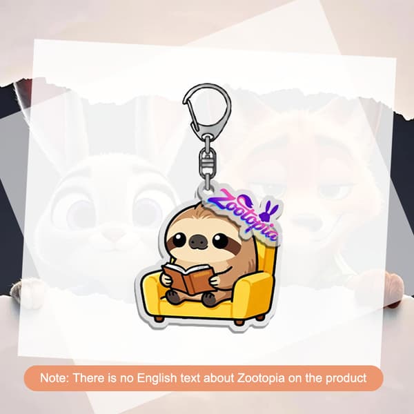 Zootopia Q Version Nyckelring Judy Nick Akryl Väska Hänge Bil K A3
